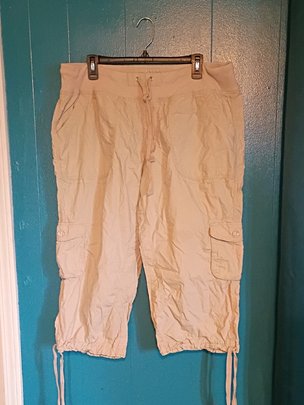 Calvin Klein Beige Cargo Capris